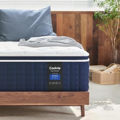 Coolvie Full Size Mattress 14 Inch, Hybrid Full Mattress in a Box, 4 Layer Premium Foam with Pocket Springs for Motion Isolation and Pressure Relieving, Medium Firm Feel, 100-Night Trial - Image 7