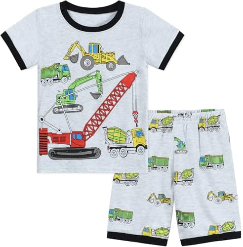 Truck Little Boys Kids Pajamas Sets Cotton Pjs Children Summer Sleepwear Cute Toddler Boy Jammies for 4t - Image 1