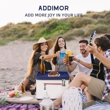 ADDIMOR 42 Can Collapsible Cooler Box, Versatile Insulated Leakproof Cooler Bag with Lids and 4 Cup Holder, Large Ice Chest for Beach Travel, Camping, Picnic - Image 7