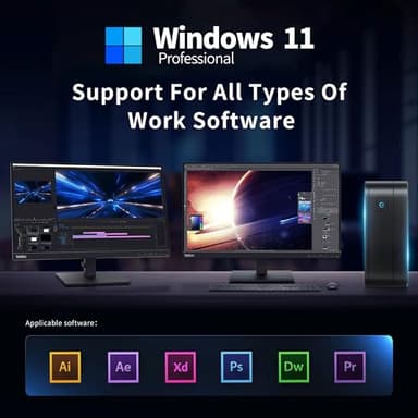 TUREWELL HSI Mini PC, Alder Lake N95 - Quad-Core 3.4GHz, 8GB DDR5 256GB SSD Mini Desktop Computer, WiFi 5/BT5.0/USB3.0/Gigabit Ethernet, Triple 4K Display Micro Computer for Home Office - Image 8