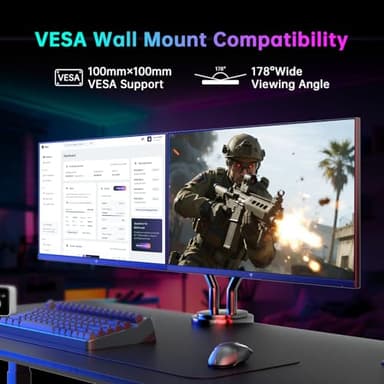 KTC 24.5 Inch 300Hz Gaming Monitor, FHD 1080P 240Hz Fast IPS Monitor, HDR, FreeSync, DisplayPort x1 HDMI x2, 119% sRGB, Height/Pivot/Tilt Adjustment, VESA Support, H25Y7 - Image 8