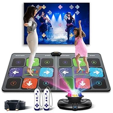 FWFX Dance Mat for TV Games - Wireless Musical Electronic Dance Pad for Kids & Adults, 2-Player Indoor Active Exercise Game for Family Parties, Birthday for Boys and Girls - Image 1