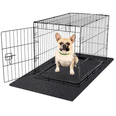 NYFITY Kennel Pad Dog Crate Mat Liner, Absorbs Urine, Waterproof, Non-Slip, Washable Puppy Pee Pad for Kennel Training - Under Pet Cage to Protect Floors, Thin Cut to Fit Design (42" x 28" - 1 Pack ) - Image 1