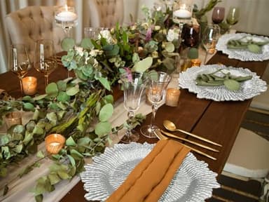 Silver Charger Plates Set of 50: Chargers for Dinner Plates for Thanksgiving and Christmas,Wedding, Party, Birthday and Holiday Event Supplies - Image 3