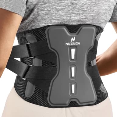 NEENCA Back Brace for Lower Back Pain Relief with Bionic Support System, Adjustable Lumbar Support Belt for Men & Women with Lumbar Pad, Soft Breathable Mesh for Herniated Disc, Sciatica, Scoliosis... - Image 1