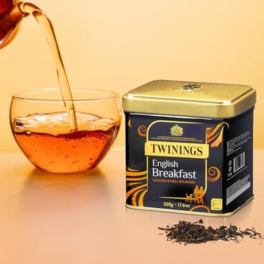 Twinings English Breakfast Loose Leaf Black Tea, 17.64 Ounce (500g) Tin, Caffeinated, Enjoy Hot or Iced - Image 2