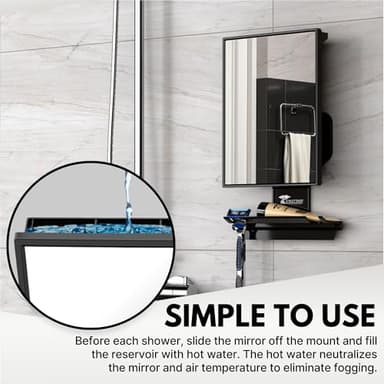 ToiletTree Products Fogless Shower Mirror - Anti-Fog Mirror - Adjustable Shaving Mirror with a Squeegee - Rust-Proof, Impact-Resistance Bathroom Shower Mirror - Tall - Image 5