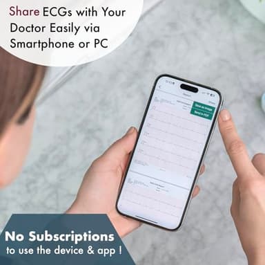 EMAY 6L Portable ECG Monitor | Record ECG and Heart Rate in 6 Channels | Compatible with Smartphone and PC | No Subscription Required - Image 6