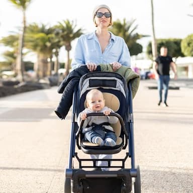 Momcozy Breathable Stroller Seat Liner | Universal Adjustable Soft Pad | Soft & Dry Comfort | Detachable 2-Piece Feel Cooling-Touch Cushion | Fits Strollers, High Chair, Bassinet, Swing - Image 2