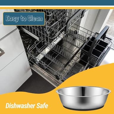 PEGGY11 Lightweight Stainless Steel Dog Bowls - 6 Cup, 2 Pack - Image 6