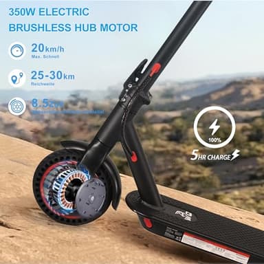 8.5-inch Foldable Adult Electric Scooter with APP, 350W Motor, 7.8/10.4Ah Lithium Battery, Max 17-21 Miles Long Range, 18Mph Top Speed Kick Scooter (7.8Ah for 21 Miles) - Image 3