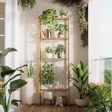 AmazerBath Over The Toilet Storage Shelf Bamboo, 3-Tier Over Toilet Organizer Rack, Freestanding Above Toilet Shelf for Bathroom, Laundry, Space Saver, Natural Color - Image 9