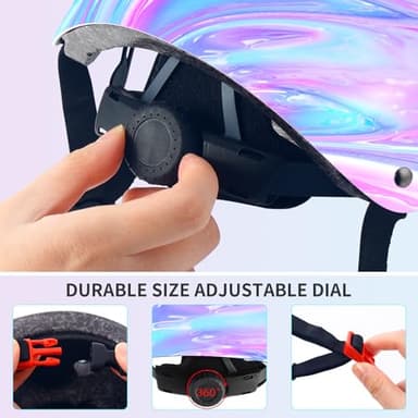 ETEETOW Adjustable Gradient Color Kids/Toddler Bike Helmet for 1-2-3-5-8-14 Years Boys Girls,Skateboard Helmet with Knee and Elbow Pads Wrist Guard Roller Skates,Cycling,Skating Scooter Longboard - Image 3