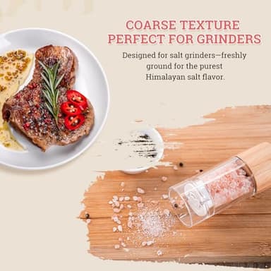 52USA Whole Black Peppercorns 18 oz + Himalayan Pink Salt (Coarse Grain) 39 oz, Salt and Pepper Grinder, Black Peppercorn Refil, Kosher Salt for Grinder Refill, Pink Himalayan Sea Salt, 2 Piece Set - Image 6
