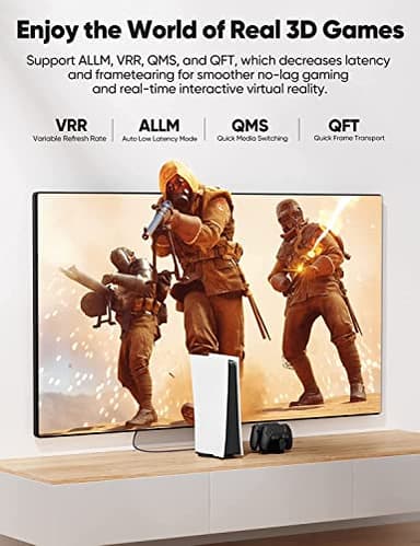 Highwings 8K60HZ HDMI Fiber Optic Cable 2.1 330FT Long, Unidirectional 48Gbps High Speed HDMI Cord 4K120Hz HDCP Compatible for Monitor Roku - Image 3