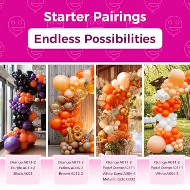 Bezente Orange Balloons Latex Party Balloons - 150 Pack 5 inch Matte Small Orange Helium Balloons for Birthday Wedding Bridal Shower Halloween Party Decorations - Image 4