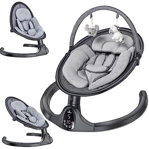 BabyBond Baby Swings for Infants to Toddler | Bluetooth Baby Swing with 3 Seat Positions | 5 Natural Sway Motion | Bluetooth Music | 5-Point Harness | Includes Remote Control - Image 1