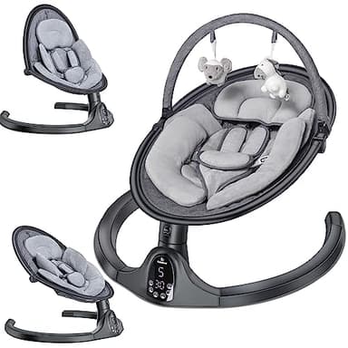 BabyBond Baby Swings for Infants to Toddler | Bluetooth Baby Swing with 3 Seat Positions | 5 Natural Sway Motion | Bluetooth Music | 5-Point Harness | Includes Remote Control - Image 1