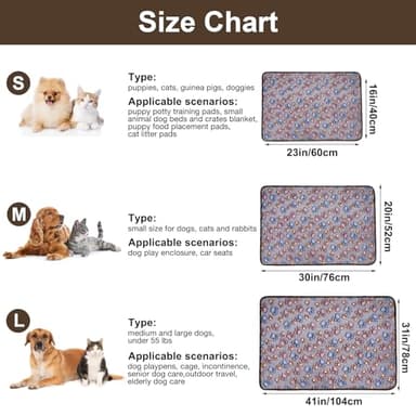 Dono 1 Pack 3 Dog Blankets for Small Dogs, Soft Fluffy Paw Print Pattern Fleece Pet Blanket Warm Sleep Mat, Puppy Kitten Blanket Doggy Mat for Dog Cat Kitten Doggy (40 * 30") - Image 3