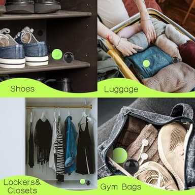 TIESTRA Shoe Deodorizer Balls (6 Pack) – Odor Eaters for Sneaker | Long-Lasting Odor Eliminator Air Freshener for Closet, Locker, Gym Bag, Drawer & Small Spaces | Cologne | Tricolor - Image 7