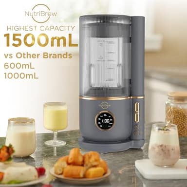 NutraBrew Nut Milk Maker | 50 oz Automatic Plant-Based Milk Machine | 9-in-1 Easy Use Milk Maker | 2025 Plant Milk Machine | Soy Milk Maker | Oat Milk Maker | Almond Milk Maker - Image 4