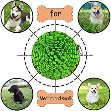 Pet Snuffle Mat for Dogs,Interactive Feed Puzzle for Boredom,Encourages Natural Foraging Skills for Cats Rabbits Dogs Bowl, Dog Treat Dispenser Indoor Outdoor Stress Relief,Travel Portable and Compact - Image 5