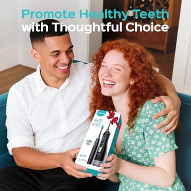 COSLUS Portable Water Flosser with Electric Toothbrush Combo: 2-in-1 Oral Clean Kit for Teeth, Braces, Gums Care - Brushing & Flossing for Adults, Family, Travel Use, BPA-Free, Black, C20 & C41 - Image 9