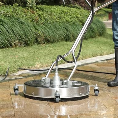 VEVOR 24" Pressure Washer Surface Cleaner w/Handles & Wheels, Stainless Steel Concrete Cleaner 4000 Max PSI, 3/8" Connector & 1/4" Adapter Power Washer Floor Attachment,for Floor Driveway, Patio - Image 8