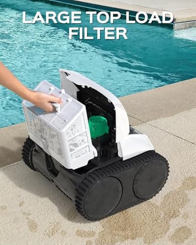 WYBOT C1 Robotic Pool Vacuum for Inground Pools, 150min Runtime Cordless Pool Cleaner up to 1,614Sq.ft, Wall & Waterline Cleaning, 4-in-1 Smart Navigation, App Support - Image 8