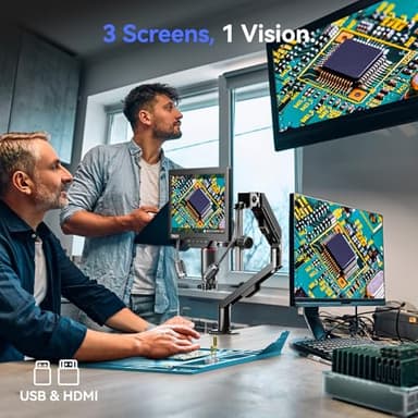 TOMLOV 3D Digital Microscope for Soldering: Magnetic Dual Lens Micro Scope TM3K-3D for Adult, Coin Microscope with Flex Arm, 3K 7-Inch IPS Screen, HDMI/USB Output, Gooseneck Light, Repair Mat, 64GB - Image 8