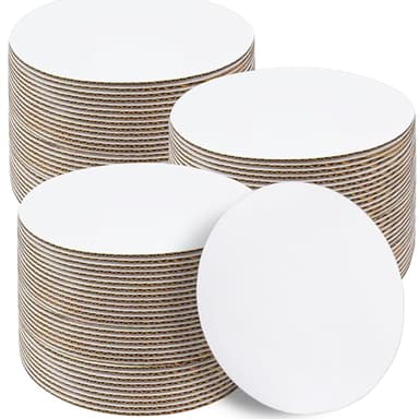 Sudaya Cake Boards 10 PCS, Cake Boards 8 Inch Round, Cardboard Cake Rounds, Disposable Cake Plates, Food Grade Cake Base Cake Tray Cake Circles, 8 Inch Cake Board White Cardboard Circles Round Base - Image 1