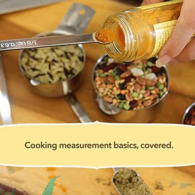 Measuring Cups and Spoons Set of 15, Stackable Cups, Long Handle with Leveler Fits Narrow Jars, 304 Premium Stainless Steel, Kitchen Gadgets for Liquid & Dry Ingredients Cooking Baking - Image 5