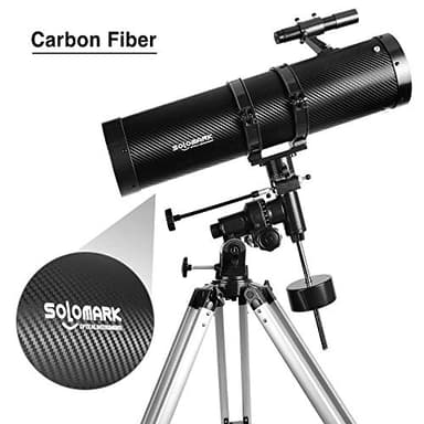 Telescope 130EQ Newtonian Reflector Telescopes for Adults, Professional Telescopes for Adults Astronomy, Comes with 1.5X Barlow Lens Smartphone Adapter & 13% T Moon Filter - Image 2