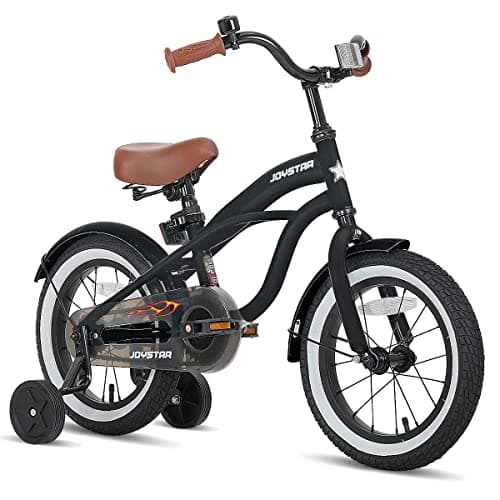 JOYSTAR 16 Inch Kids Bike with Training Wheels for Ages 4-7 Years Old Girls Boys Bike Toddler Bike Beach Cruiser Kids Bicycle Black - Image 1