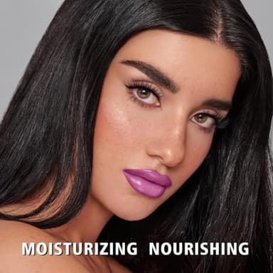 MAKI YIKA Moisture Purple Lipstick for Women Hydrate Lip Gloss for Dry Cracked Lips Weightless Glossy Lip Color Juicy Finish,MA065 Lavender - Image 3