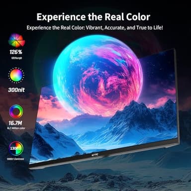 KTC 24.5 Inch 100Hz IPS Computer Monitor - FHD(1920 x 1080P), Anti-Blue Light Screen, 126% sRGB, 16.7M, Support FreeSync and GSync, PC Monitor for Casual Gaming and Working - Image 4
