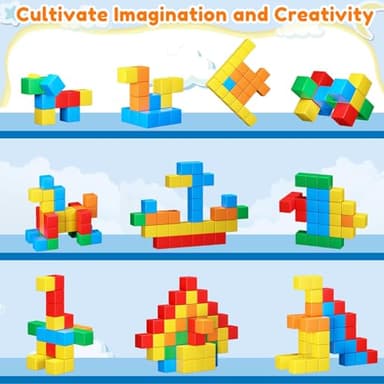 KAEILORU Magnetic Blocks for Kids Ages 3-5 4-8 Magnetic Building Blocks for Toddlers Magnet Cubes Sensory Creative Learning Toys Gift for Kids 3 4 5 6 7+Year Old Boys Girls Birthday - Image 5