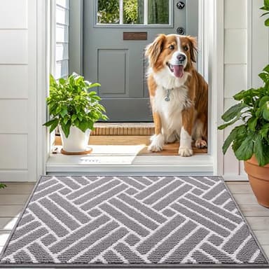 OLANLY Large Indoor Door Mat, 59x35 Inch, Dirt Resistant and Absorbent, Non-Slip Rubber Backing Floor Mats, Easy Clean Low-Profile Doormat for Entryway, Front Door, and Inside Entrance, Grey - Image 6