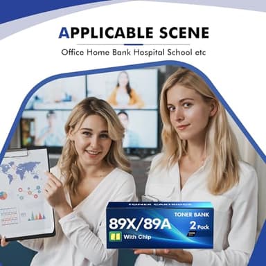 89X 89A Black Toner Cartridge CF289X CF289A Compatible Replacement for HP 89X 89A Toner Cartridge for Laserjet Enterprise M507n M507dn M507x MFP M528dn M528f M528c M507 M528 Series Printer (2-Pack) - Image 7