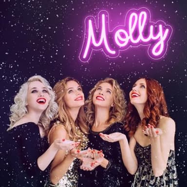 ATTNEON Large Molly Name Neon Sign,LED Molly Name Neon Light for Kids Bedroom,Molly Birthday Party Decoration,Neon Sign Customizable for Wall Decor,Girl Birthday Decor,Size 13.4 * 7.9 inches(JTLD095) - Image 8