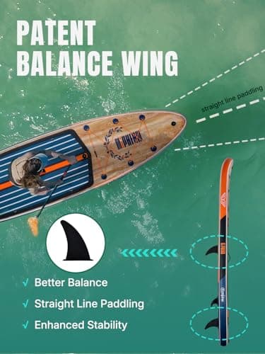 Niphean (Extra Large) Inflatable Paddle Board, SUP for 2+1 People/Family, Stand Up Paddle Board with (Beginner Friendly), Waterproof Phone Pouch, Paddle Boards for Adults, Gift Ideas - Image 3