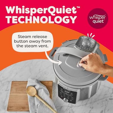 Instant Pot, 8-Quart Whisper Quiet 9-in-1 Electric Pressure Cooker, Slow Rice Cooker, Steamer, Sauté, Yogurt Maker, Warmer & Sterilizer, App With Over 800 Recipes, Stainless Steel, Duo Plus - Image 4