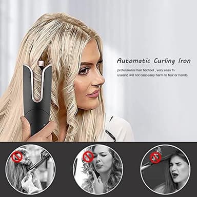 Automatic Hair Curling Iron, Rotating Curlers Iron with 1" Barrel Curls, Hair Curler Wand with 4 Temp & Dual Voltage, Anti-Scald, Auto Shut-Off - Image 5