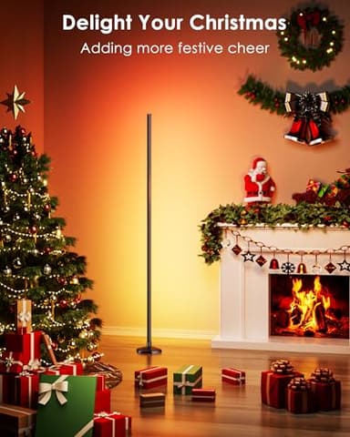 Corner Floor Lamp, 65" RGB Color Changing Mood Light with Remote Control, Dimmable LED Corner Lamp with Music Sync, Modern Floor Lamp for Living Room Gaming Room - Image 3
