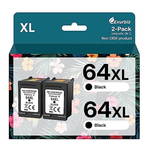 Exurbiz 64XL Ink Cartridges Black Compatible for HP 64 XL Work with HP Envy Photo 7855 7858 7155 6255 6252 7100 7800, HP Envy Inspire 7900e 7950e Tango Series Printer ,3 Pack - Image 1