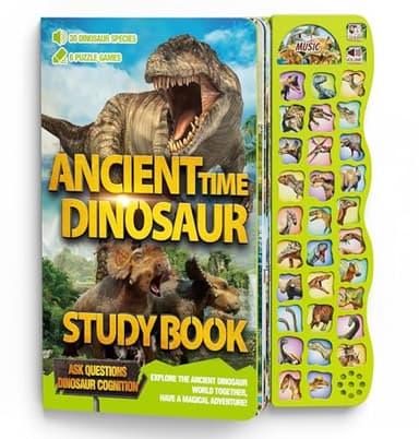 Dinosaur Toys for Kids 3-5 Dinosaur Book with Sounds 30 Species Names & Realistic Sounds InteractiveToys for Boys Girls Kids 2 3 4 5 6 7 Year Old Dinosaur Toys Gifts(Dinosaur Book) - Image 1