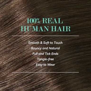 Ukira Brown Clip in Hair Extensions Real Human Hair, 22 Inch 75g Medium Brown Human Hair Clip in Extensions, Soft Straight Remy Human Hair Clip ins for Women Chocolate Brown Hair Extensions - Image 6