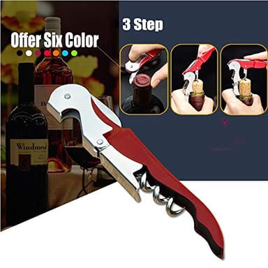 Professional Waiter Corkscrew Wine Openers Set, Heavy Duty Stainless Steel Hinges Wine Key for Restaurant Waiters, Sommelier, Bartenders - Image 6