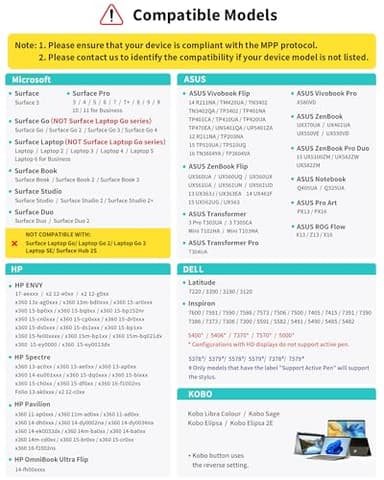 Metapen Stylus Pen M1 for Microsoft Surface (75-Day Battery Life, Smooth Writing), Compatible with Surface Pro 11/10/X/9/8/7/6/5/4/3/Book 3/Laptop 4/Studio 2, ASUS VivoBook Flip 14 for Students&Doers - Image 2