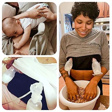 Haakaa Manual Breast Pump Silicone Breast Pump Milk Saver Milk Pump with Suction Base and Flower Stopper 100% Food Grade Silicone BPA Free (5oz/150ml) (White) - Image 2